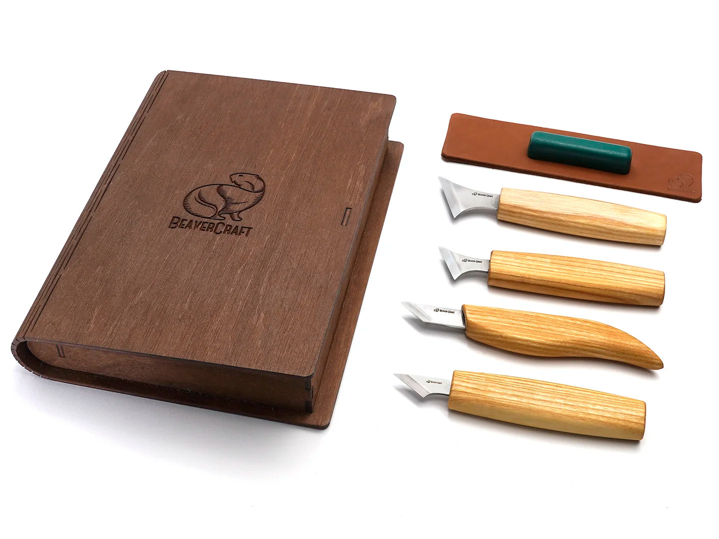 Buy SC05 book - Geometric Wood Carving Knives Set in a Book Case